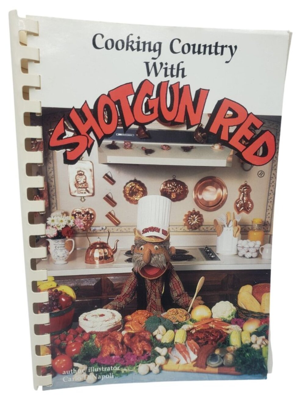 Cooking Country With Shotgun Red Cookbook Spiral-Bound First Edition 1993 READ